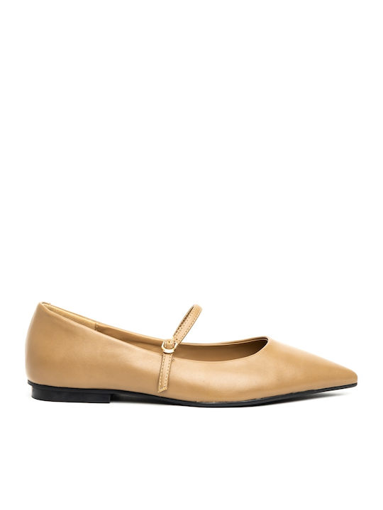 Damen Ballerinas in Braun Farbe