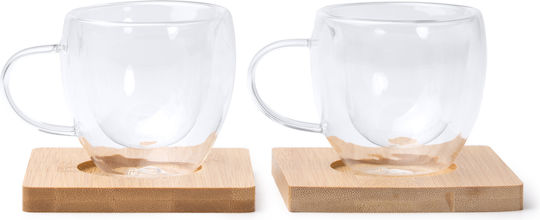 Robus Mug Glass Transparent 90ml 2pcs