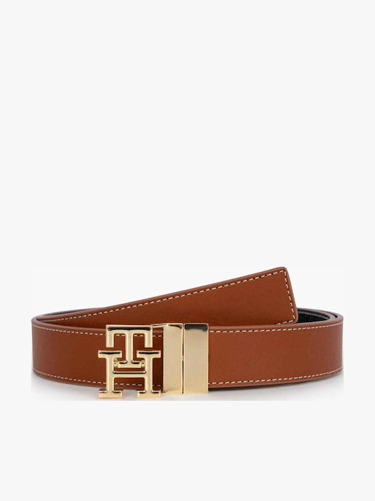 Tommy Hilfiger Leather Women's Belt Tabac Brown