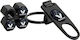 Car Valve Caps Keychain Renault Black 5 Pieces