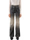 Damen Stoff Hose Schlag