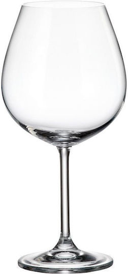 Crystal Bohemia Σετ Ποτήρια για Λευκό και Κόκκινο Κρασί από Κρύσταλλο Κολωνάτα 650ml 6τμχ