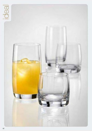 Crystal Bohemia Set of Glasses Water made of Crystal in Blue Color 380ml 6pcs