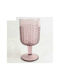Marva Set of Glasses for White Wine made of Glass in Purple Color Stemmed 225ml 6pcs