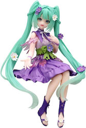 Hatsune Miku Noodle Stopper Pvc Statue Flower Fairy Cosmos Purple Color Ver 14 Cm