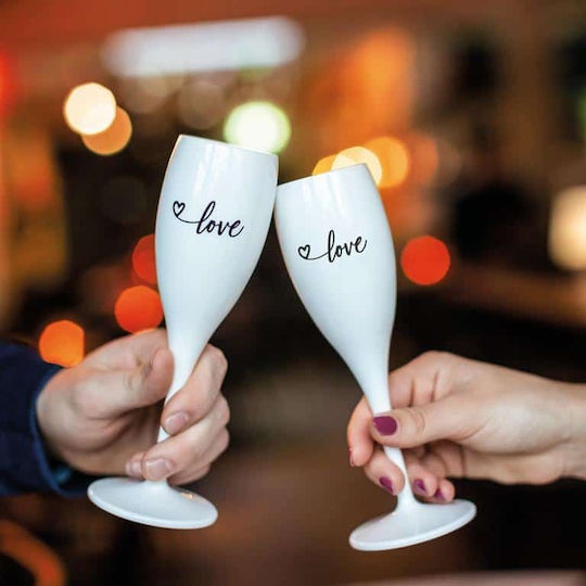 Koziol Set Gläser Champagner / Wasser aus Glas Mit Stiel 2Stück