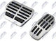 NTY Car Pedal Set Non Slip for Nissan Renault Qashqai Kadjar Koleos Silver 3 Pieces