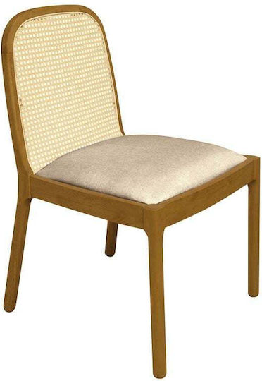 Henley Dining Room Fabric Chair Natural, Sand Beige 50x55x86cm 2pcs
