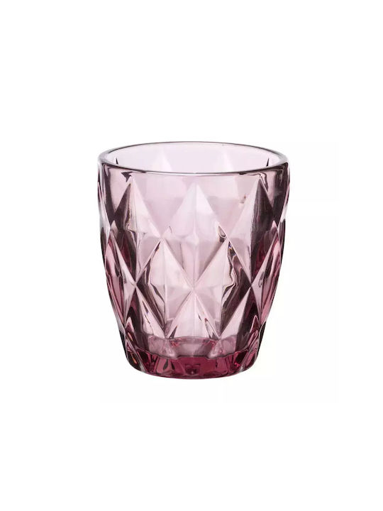 Cryspo Trio Kare Set of Glasses Whiskey / Water / White Wine made of Glass in Purple Color 260ml 6pcs
