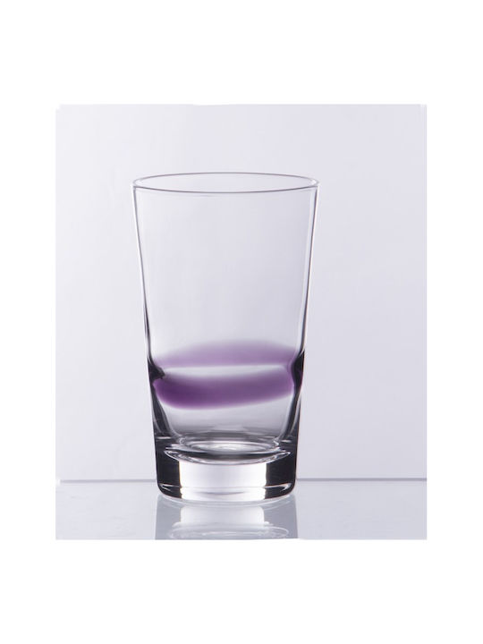 Cryspo Trio Hayman Set of Glasses Water made of Glass in Purple Color 450ml 6pcs