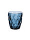 Cryspo Trio Kare Set of Glasses Whiskey / Water / White Wine made of Glass in Blue Color 260ml 6pcs