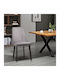Marietta Dining Room Fabric Chair Grey 48x47x91cm 2pcs