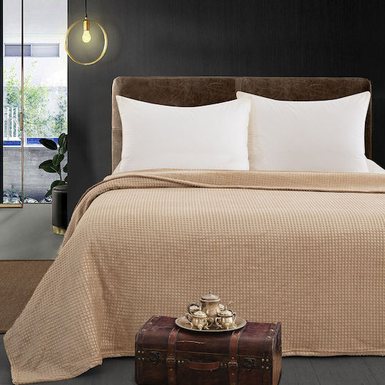 Beauty Home Fleece Blanket Double 220x240cm Beige