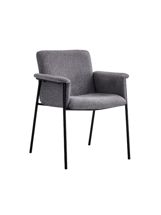 Japo Dining Room Fabric Chair Grey 63x61x82cm 2pcs