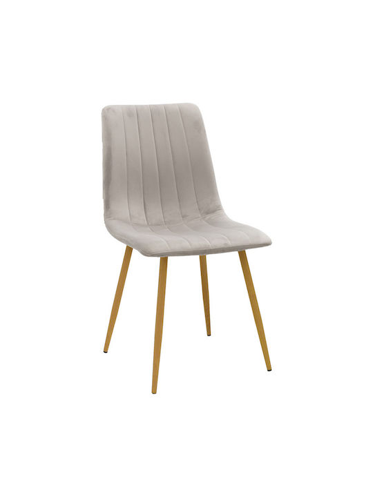 Noor Dining Room Velvet Chair Grey 44x53x86cm