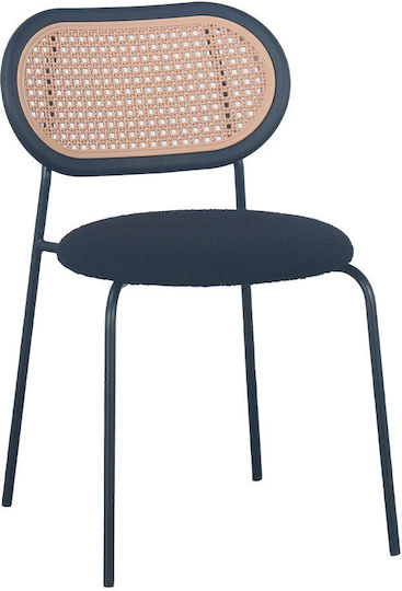 Vintage Scaune Sala de mese Negru 4buc 47x55x76buc