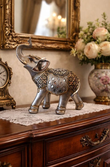 Galifas Dekorativer Elefant aus Polyresin 15x7x17cm 1Stück