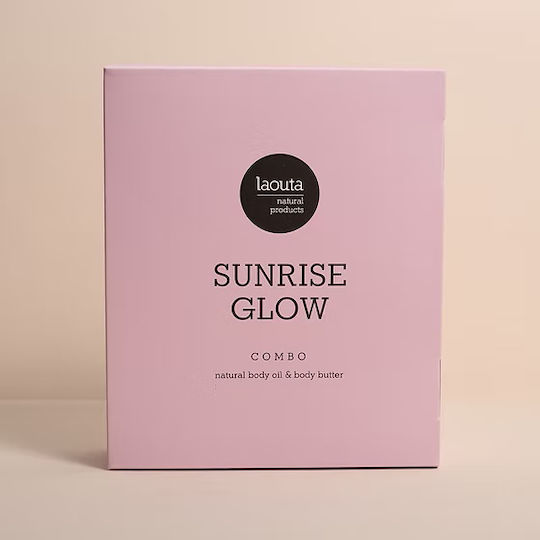 Laouta Natural Products Sunrise Glow Σετ Περιποίησης για Λάμψη 2τμχ