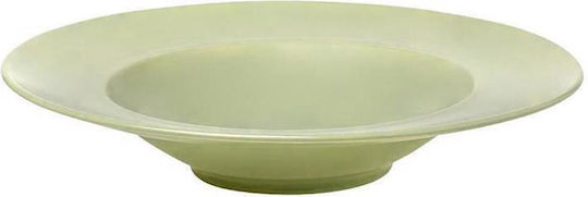 Espiel Plate Pasta Ceramic Green with Diameter 27cm 6pcs