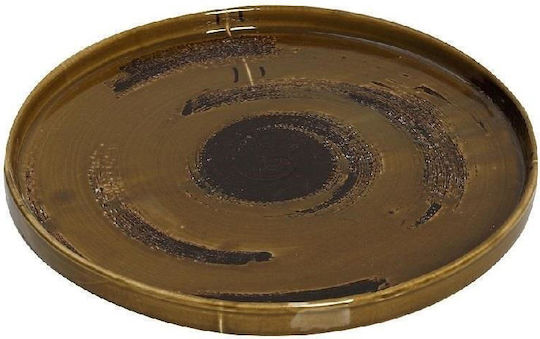 Espiel Typhoon Teller Untiefe aus Porzellan Braun mit Durchmesser 26cm