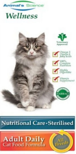 Wellness Dry Food for Adult Sterilized Cats with Meat / Fish / Ton 10kg