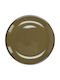Zaros Plate Shallow Ceramic Brown with Diameter 27cm 4pcs