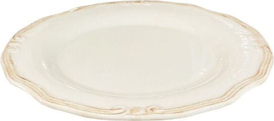 Espiel Tiffany Πιάτο Ρηχό Κεραμικό Μπεζ με Διάμετρο 25cm 6τμχ