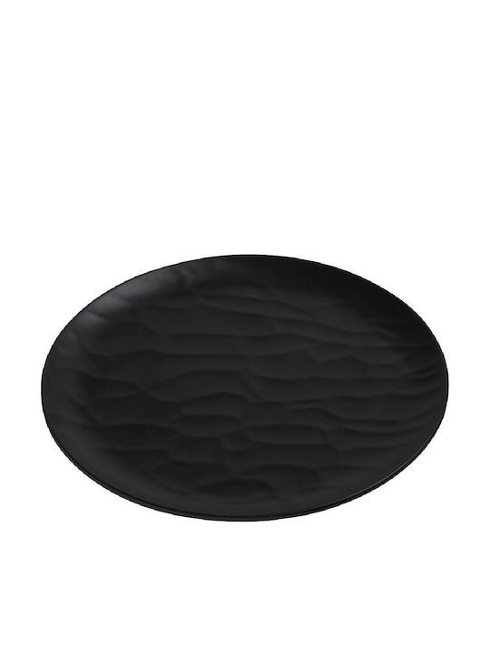 Espiel Wavy Matte Чиния Плитко от Меламин Черен с Диаметър 32см 6бр