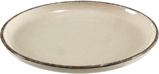 Espiel Tuscany Desert Serving Plate Ceramic Beige with Diameter 22cm 6 Pieces