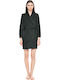 Pink Label Winter Women's Robe Dark Green