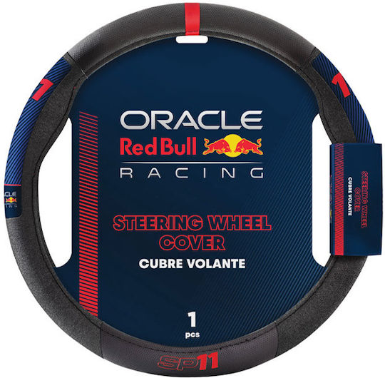 Oracle Red Bull Racing Κάλυμμα Τιμονιού Αυτοκινήτου με Διάμετρο 37εκ. Δερμάτινο Μαύρο