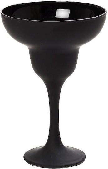 Espiel Maya Set of Glasses Cocktail/Drinking made of Glass in Black Color Stemmed 305ml 6pcs