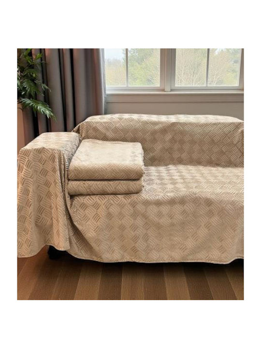 Linea Home Rafles Σετ Ριχτάρια 3τμχ Ζακάρ Σκούρ...