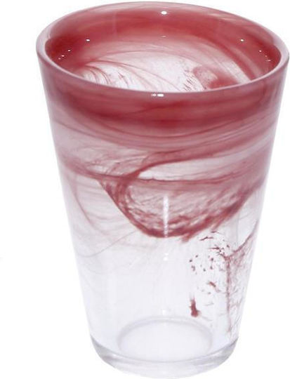 Espiel Atlas Set of Glasses Water made of Glass in Pink Color 6pcs