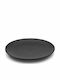 Yuk Plate Shallow made of Porcelain Black with Diameter 25.5cm 6pcs
