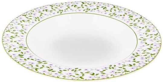 Oriana Ferelli Teller Suppe aus Porzellan Weiß mit Durchmesser 23cm 6Stück