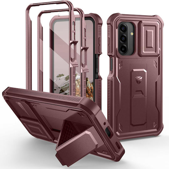 Θήκη Θωράκισης Samsung Galaxy A17 Dexnor Full Body Two Frames Κόκκινη