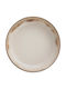 Kutahya Porselen Roma Plate Soup made of Porcelain Beige with Diameter 20cm 6pcs
