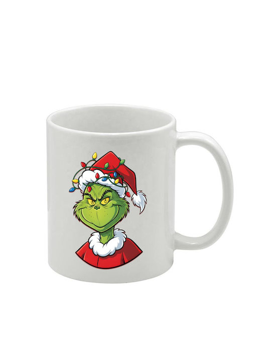 Λευκή Κούπα Χριστουγεννιάτικη Grinch
