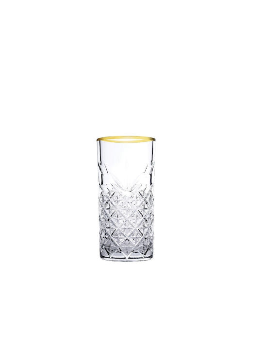Espiel Golden Touch Timeless Set of Glasses Water / Cocktail/Drinking made of Glass in Gold Color 295ml 4pcs