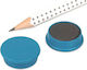 Office Magnet Turquoise Φ25x8mm Ferrite Traction Force 700gr 15 A4
