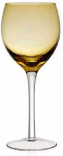 Cryspo Trio Irid Set of Glasses White Wine / Water made of Glass in Honey Color Stemmed 360ml 6pcs