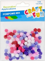 Pom Pom 1mm 120τεμ Διαφορα Χρωματα Craft Fun