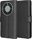 Techsuit Folio Buchen Sie Leder Schwarz (Honor Magic8 Lite)