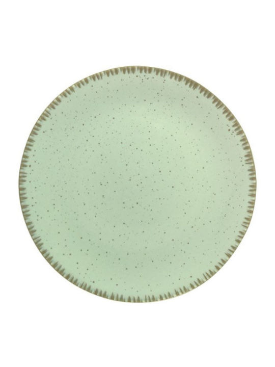 XM-Casa Plate Desert made of Porcelain Green with Diameter 20cm