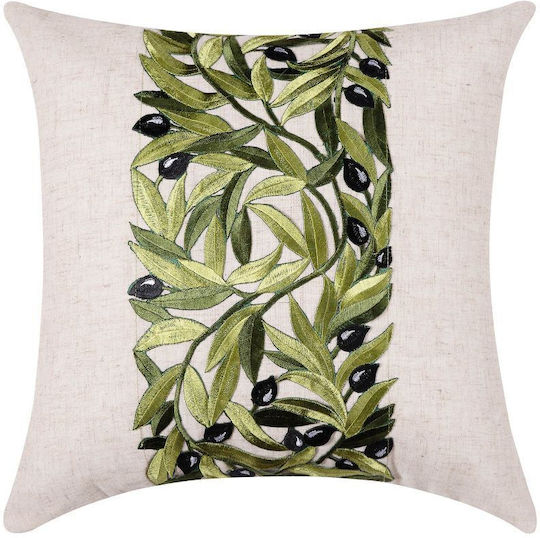 Silk Fashion Διακοσμητική Μαξιλαροθήκη Πράσινη 45x45εκ.