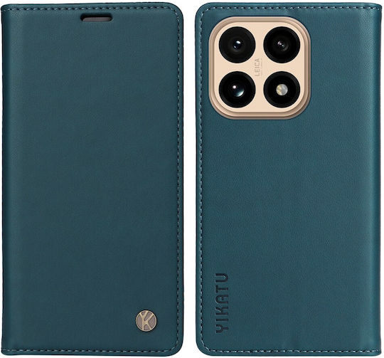 Yikatu Book Synthetic Leather / Silicone Green (Xiaomi 15T)