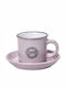Espiel Coffee Cană Maro Din porțelan Roz 90ml