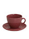 Espiel Essentials Tasse Cappuccino aus Porzellan Rot 350ml