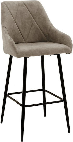 Σκαμπό Μπαρ Empower Μαύρο-ύφασμα Antique Γκρι Καφέ 2τμχ 49x49x97εκ. Σκαμπό Μπαρ Empower Μαύρο-ύφασμα Antique Γκρι Καφέ 2τμχ 49x49x97εκ.